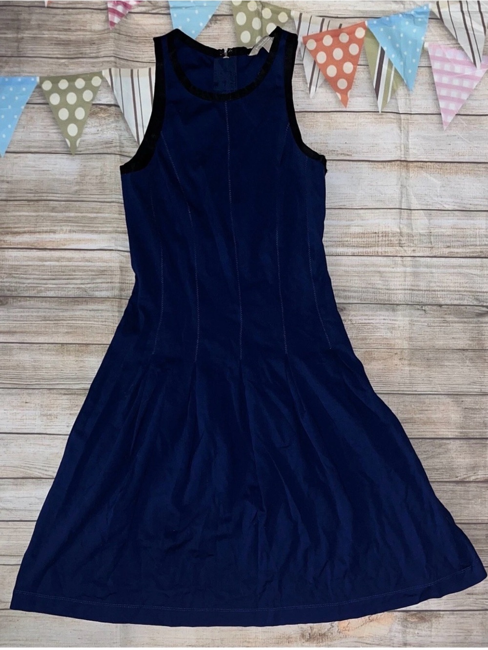 Banana Republic Sleeveless Cobalt Pleated Midi Dress